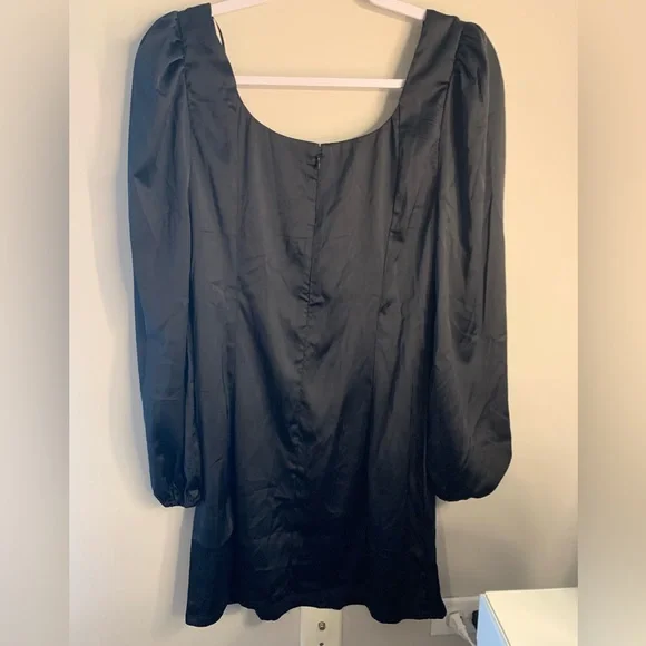 Steve Madden Satin Black Mini Dress - Picture 2 of 3